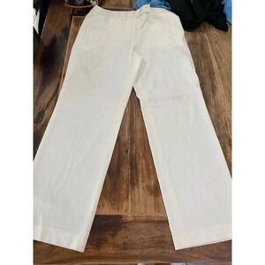 Lizgolf Audra Women's White High Rise Wide Leg Pants Size 10